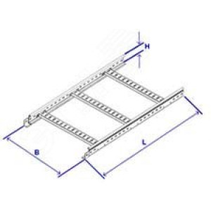 Лоток лестничный 300х50 L3000 сталь 1.2мм LL5030