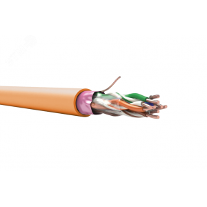 Витая пара F/UTP кат. 5E 2х2х0.52 PVCLSнг(А)-FRLSLTx оранжевый (305м) LC1-C5E02-397