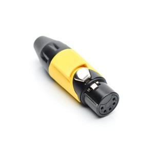 AX5FB4M-AU, Разъемы XLR 5P SOCKET F PLUG BLKGLD W YLW MRK SLV