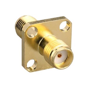 ADP-SMAF-SMAF-F-G, РЧ адаптеры - внутрисерийные SMA Female to SMA Female, Flange, Adapter, Gold