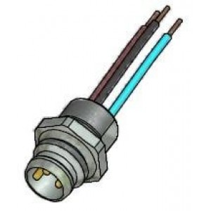 42-01033, Цилиндрические метрические разъемы 4P WIRE LEAD M8 FRONT MNT PLUG