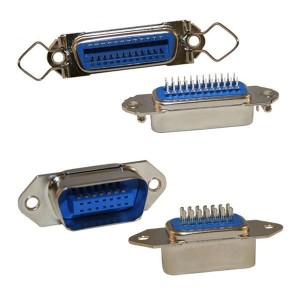 111-024-213L001, Соединители для ввода/вывода 24P Centronics fem vertical dip solder