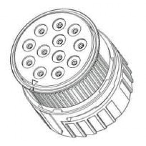 SJS412120, Стандартный цилиндрический соединитель SJS412120 12 pos 16AWG Rec