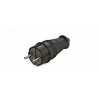 Вилка MultiSet 2К+З 16А/250В IP44 прямая каучуковая черн. SE MST4001BK
