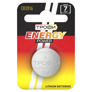Батарейки CR2016-1BL ENERGY POWER Lithium (10/240/38400) Б0003648