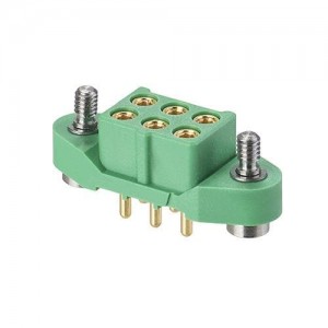 M300-FV30645F2, Электропитание платы M300 - 3mm Pitch - DIL Female Throughboard Connector, with Hex Socket jackscrews, 3+3 contacts
