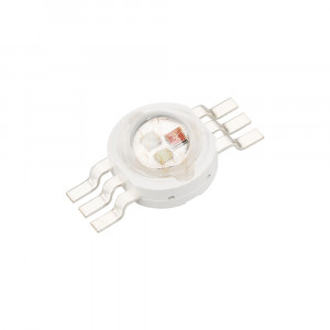 Мощный светодиод ARPL-3W-EPA-RGB (350mA) 019059, Мощный светодиод типа Emitter, d=10 мм, h=5.8 мм. Чипы EPILEDS 32-35 mil. Цвет свечения RGB: красный (620-630 нм), зеленый (520-530 нм), синий (460-470 нм). Угол излучения 120-140°. Световой поток 55 лм (красный), 85 лм (зеленый), 25 лм (синий) при If=350