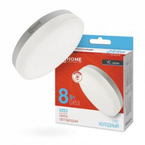 Лампа светодиодная LED-GX53-VC 8Вт таблетка 6500К холод. бел. GX53 760лм 230В 4690612020747