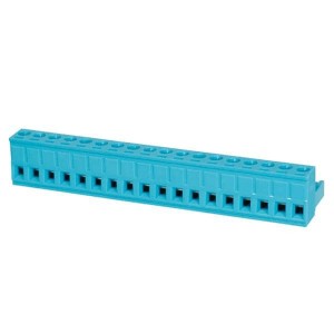 TBP01P1-508-18BE, Съемные клеммные колодки Terminal block, pluggable, 5.08 , plug, 18 pole, slotted screw, blue