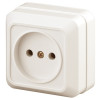 2-201-02 Розетка 2P, 16А-250В, IP20, ОУ, Quadro, сл.кость (10/200/3600) Б0027647