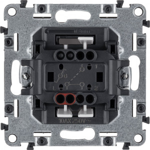 Переключатель 1-кл. СП Valena Life 10А IP20 250В 10AX с лицев. панелью безвинтов. зажимы механизм бел. Leg 752406