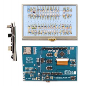 NHD-4.3RTP-SHIELD-L, Средства разработки визуального вывода 4.3 Arduino Shield Resistive Touch