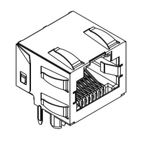 43860-0031, Модульные соединители / соединители Ethernet Modjck RA LoPro 50u Inv /shield tab 8