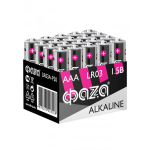 Элемент питания алкалиновый AAA/LR03 1.5В Alkaline Pack-20 (уп.20шт) 5028128