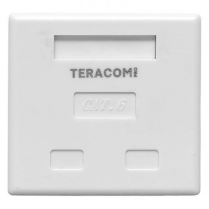 Розетка настенная TERACOM PRO кат.6 неэкранированная 2 порта RJ-45 Dual IDC бел. TRP-WBOX-2RJ45-6UTP-WH