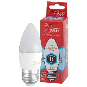 Лампочка светодиодная RED LINE ECO LED B35-8W-840-E27 E27 / Е27 8Вт свеча нейтральный белый свет Б0030021