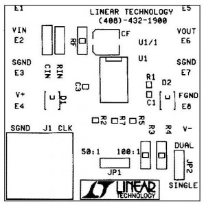 DC048A, Средства разработки активных фильтров LTC1066-1CSW - 8th Order, DC Accurate, E
