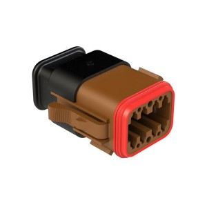 AT06-08SD-SR2BR, Автомобильные разъемы 8 Pin Plug Key Pos D Strn Rlf & Red. Dia