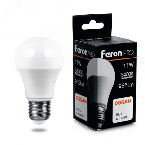 Лампа светодиодная LED 11вт Е27 дневной Feron.PRO 38031