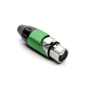 AX5F5M, Разъемы XLR 5P SOCKET F PLUG GREEN MARK SLEEVE