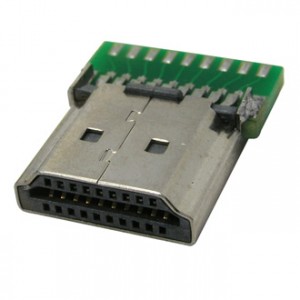 HDMI A M  PCB, Разьем HDMI/DVI HDMI AM - PCB, для пайки