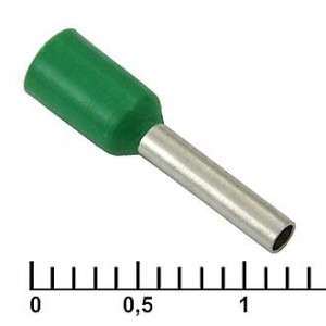 DN01008 GREEN (1.4X8MM), Наконечник на кабель DN01008, зеленый, 1.4x8 мм