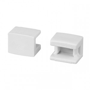 PLINTUS-FANTOM WHITE глухая, Пара глухих заглушек для профиля PLINTUS-FANTOM белого цвета при использовании пластикового экрана. Материал пластик.  В комплекте 2 шт., цена за 1 комплект.