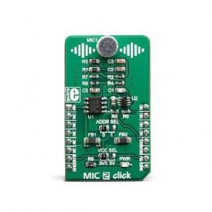 MIKROE-3445, Средства разработки интегральных схем (ИС) аудиоконтроллеров  MIC 2 Click