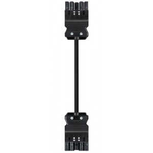 Соединитель GST18I5K1BS 15 10SW, Кабельная сборка, оконеченная вилочным разъемом GST18i5, и розеточным разъемом GST18i5, 5 полюсов, длина кабеля: 1 метр, сечение жил кабеля: 5х1,5 мм.кв., номинальное напряжение: 250V / 400V, номинальный ток: 16А, цвет разъема: черный, цвет кабеля: черный
