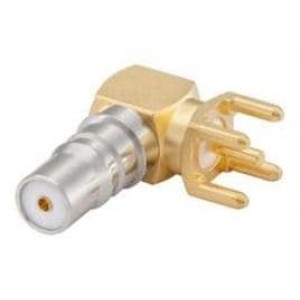 28K201-400N5, РЧ соединители / Коаксиальные соединители QMA Right Angle Jack PCB