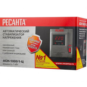 Стабилизатор напряжения АСН-1000/1-Ц 1ф 1кВт IP20 релейный 63/6/2