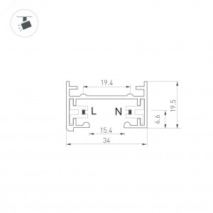 Трек LGD-2TR-TRACK-1000-WH-M (C) 022770, 1м белый глянцевый трек (шина) для однофазных трековых светильников, 2 провода. Коннектор питания и заглушка приобретаются отдельно. При использовании с треками и аксессуарами другой серии возможно отличие по цвету.