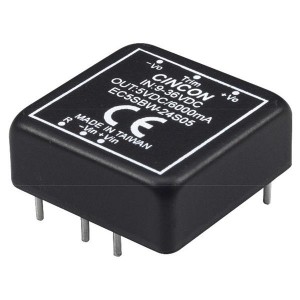 EC5SBW-24D12, Преобразователи постоянного тока в постоянный с изоляцией DC-DC Converter, 5 to 6 Watt, Wide Input Range, 9-36VDC Input, +/-12VDC Output