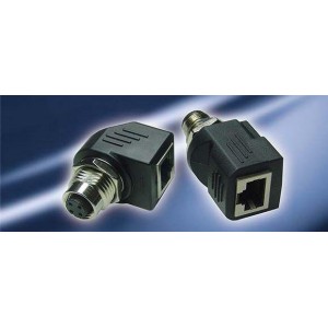 RJS-12D04FM-LS8001, Модульные соединители / соединители Ethernet M12 4Pin D Code Male to Straight RJ45