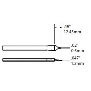 TATC-601, Паяльники Cartridge Tweezer F"e Pt 5mm/0.197"