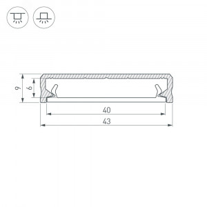 Профиль ALM-FLAT-S-2020 ANOD 026713(1), Алюминиевый анодированный профиль для светодиодных лент и линеек. Габаритные размеры (LхWхH): 2020x43x9 мм. Ширина площадки для ленты 40 мм. Экраны, заглушки и другие аксессуары приобретаются отдельно. Цена за 1 шт. 2 метра.