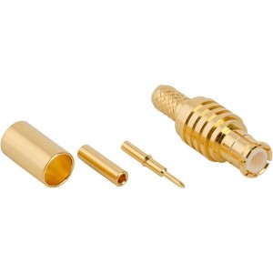 252127, РЧ соединители / Коаксиальные соединители MCX ST CRIMP PLUG 178 196/U GOLD