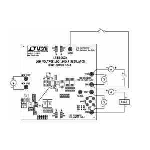 DC534A, Средства разработки интегральных схем (ИС) управления питанием LT3150CGN Low Voltage LDO Linear Regulator (1.5-2.5Vin) See Schematic Table, 1.2V/1.5Vout @ 4A or 1.8Vout @ 1.7A