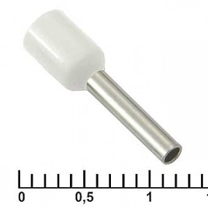 DN01510 WHITE (1.7X10MM), Наконечник на кабель DN01510, белый, 1.7x10 мм