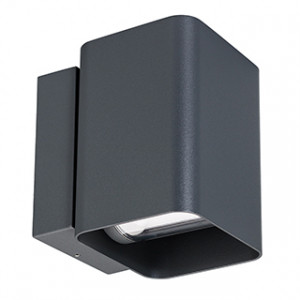 LGD-WALL-VARIO-J2G-12W WARM WHITE, Уличный светодиодный светильник для стен, изменяемый угол освещения 0°-80°, свет вверх-вниз на 2 стороны. Цвет ТЕПЛЫЙ БЕЛЫЙ 3000К, светодиоды 2x6Вт CREE (750 лм). Влагозащищенный корпус IP54 - темно-серый (RAL7022) алюминий, экран ударопрочный PC. Питание