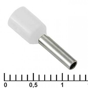 DN01508 WHITE (1.7X8MM), Наконечник на кабель DN01508, белый, 1.7x8 мм