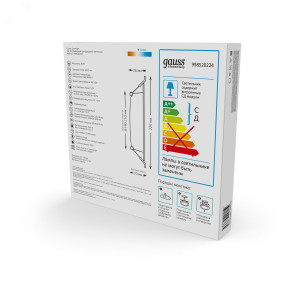 Светильник светодиодный ДВО 24 Вт 4000К 2100 лм 170-260В IP20 225х225х26мм монт разм 190х190мм Пластик Elementary Gauss 998520224