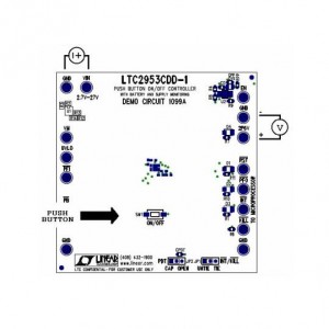 DC1099A, Средства разработки интегральных схем (ИС) управления питанием LTC2953 Demo Board - Push-Button Control