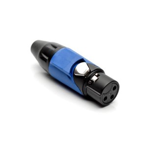 AX3FB6M-AU, Разъемы XLR 3P SOCKET F PLUG BLKGLD W BLU MRK SLV