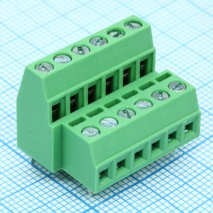 DG381A-3.5-12P-14-80A(H), Винтовой клеммный блок c рельефной обоймой, 12 контактов. Серия DG381A-3.5