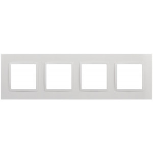Рамка для розеток и выключателей Elegance 14-5014-01 Classic, на 4 поста, белый Б0060586