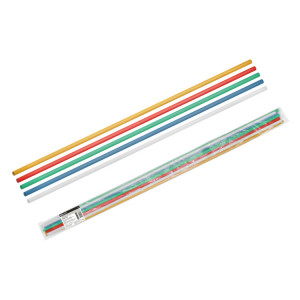 Трубки термоусаживаемые, клеевые, набор 5 цветов по 2 шт. ТТкНГ(3:1)-2,4/0,8 SQ0548-1602