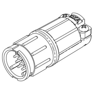 W5282-12PG-535, Стандартный цилиндрический соединитель MU WR CBL/CBL #20 PIN SDR 535