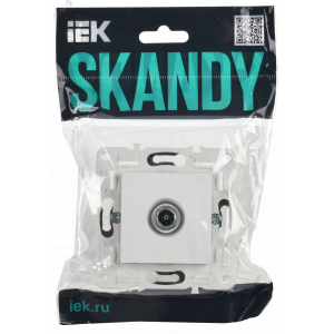 SKANDY Розетка TV оконечная SK-A12W арктический белый IEK SK-A10-O-K01