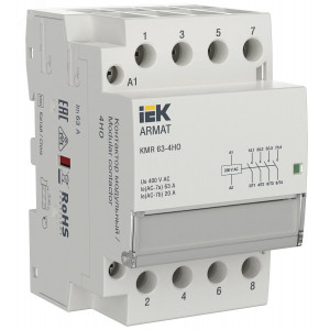 ARMAT Контактор модульный KMR 63А 230В AC 4НО IEK AR-KMR10-063-40-230